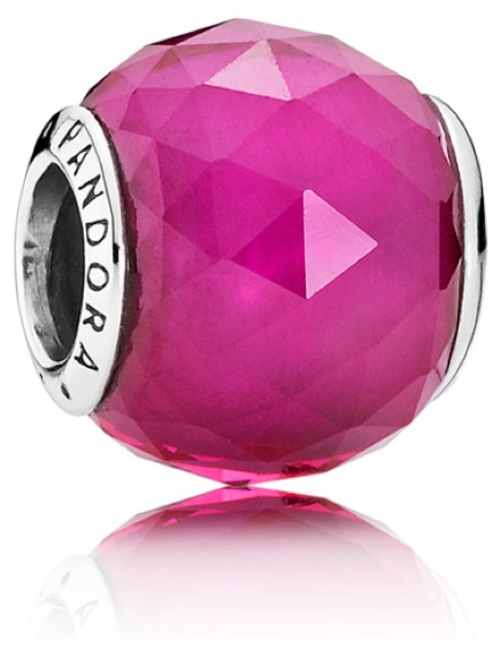 Pandora Ruby Geometric Facets charm